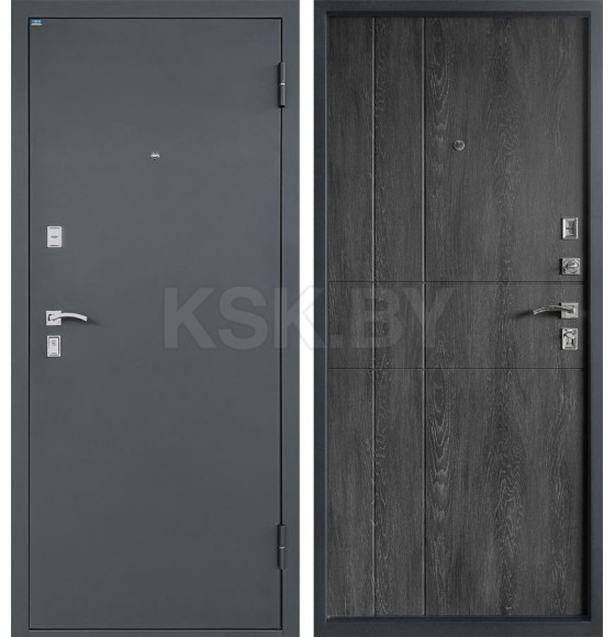 Дверь входная "Титан Антеро" Антрацит/Шале графит (правая)  860х2050 мм
