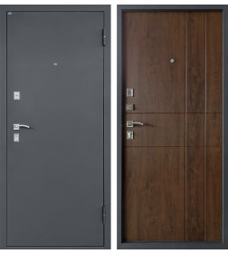 Дверь входная "Титан Антеро" Антрацит/Дуб темный (правая)  960х2050 мм