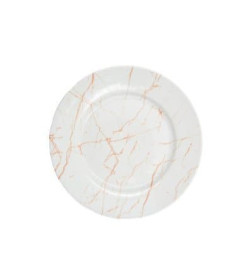 Тарелка мелкая 225 мм "Мрамор персиковый" тренд 1С0714Ф34