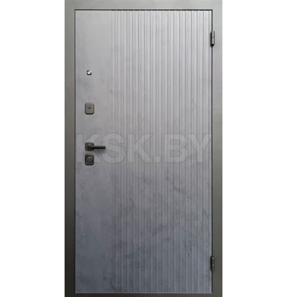 Дверь входная "Рона" Бетон графит/Графит нубук (левая)  860х2050 мм