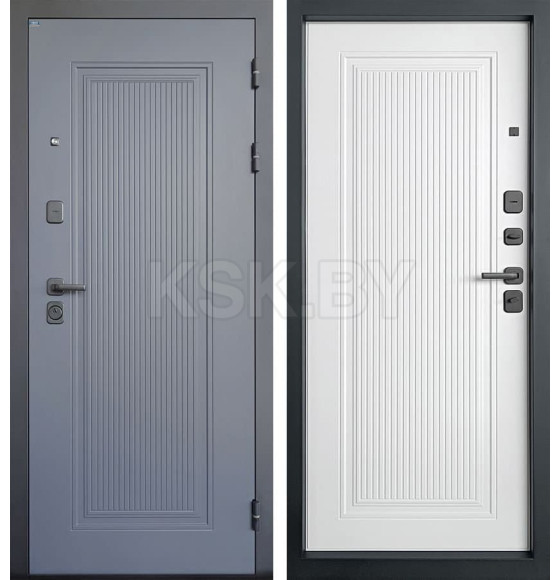 Дверь входная "Рона Арфа" Велютто оскуро/Велютто бланко (правая)  860х2050 мм