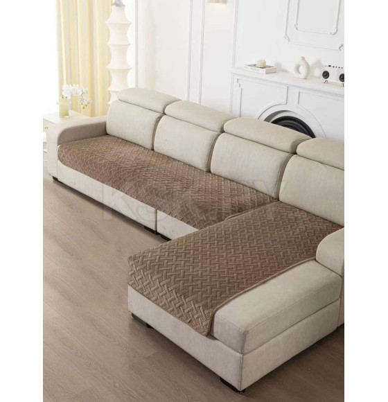 Накидка на диван серо-коричневая (комплект 2 шт.) MATEX ДИВАНДЕК 65-814 (65-814) 