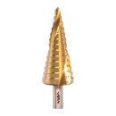 Сверло ступенчатое спиральное TiN с трёхгранным хвостовиком 6-30 мм VIRA (551631) 