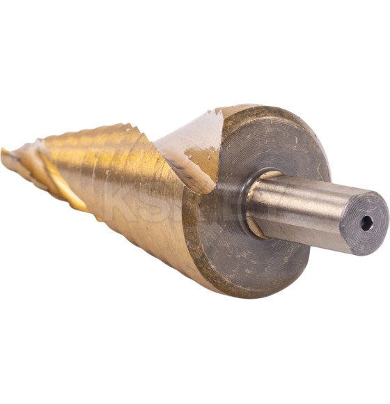 Сверло ступенчатое спиральное TiN с трёхгранным хвостовиком 6-30 мм VIRA (551631) 