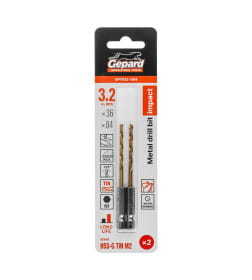 Сверло по металлу  3.2х36х84 мм HSS-G TIN (2 шт.) GEPARD GP1032-084