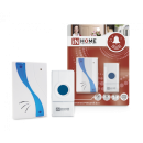 Звонок беспроводной ЗБ-8 32 мелодии, 120 м, с кнопкой IP44 бело-голубой IN HOME 4690612013367 (4690612013367) 