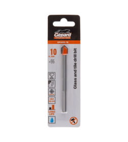 Сверло по кафелю и стеклу 10x96 мм (трехгранный хвостовик) GEPARD GP2082-10