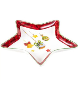 Тарелка фарфоровая "Звезда новогодняя" 23х22,2х2,8 см RN10225