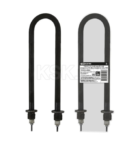 ТЭН-60, А, 13, 2,5кВт, вода (Р), 220В, штуцер G1/2, R30, Ф2, углеродистая сталь, TDM (SQ2512-0004) 