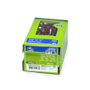 Саморез кровельный с резин. прокл. 5.5х25 сверло PT3, RAL 3005, в коробке с окном, ЕКТ (упак/250шт) (BW000088) 