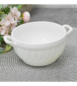 Бульонница HoReCa "Wave classic" 700 мл, 14 см RGG-70 WHITE стеклокерамика Lavenir