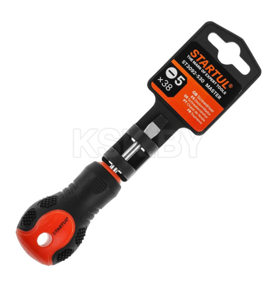 Отвертка плоская SL5,0х38 мм Anti-Slip STARTUL MASTER ST3092-530 (ST3092-530) 