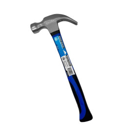 Молоток-гвоздодер 450 гр фибергласовая обрезиненная рукоятка Vertextools 10-25-450
