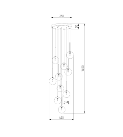 Подвесной светильник со стеклянными плафонами 5944 Nilos TK Lighting
