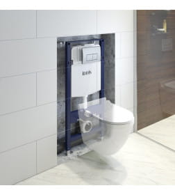  Комплект 3в1 IDDIS подвесной унитаз CALRNSEi25, инсталляция Profix и клавиша смыва OPH00GCi32K