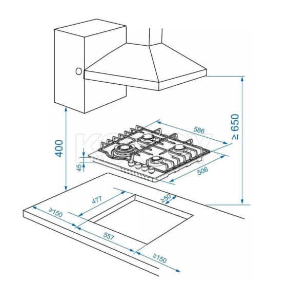 Газовая варочная панель ZORG HAG62 FDW white (УТ-00004945) 