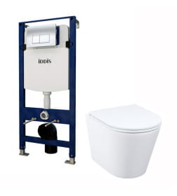  Комплект 3в1 IDDIS подвесной унитаз CALRNSEi25, инсталляция Profix и клавиша смыва OPH00GCi32K