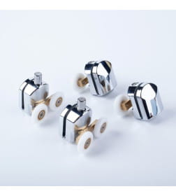 Ролики IDDIS 2 верхних,двойные, 2 нижних, двойные, D=23 мм, хром, стекло 4 мм 966D23C4DZ