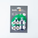 Ролики IDDIS 2 верхних,двойные, 2 нижних, двойные, D=23 мм, хром, стекло 4 мм 966D23C4DZ (966D23C4DZ) 