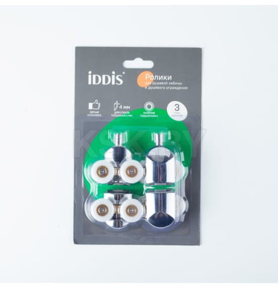 Ролики IDDIS 2 верхних,двойные, 2 нижних, двойные, D=23 мм, хром, стекло 4 мм 966D23C4DZ (966D23C4DZ) 