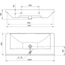 Умывальник керамический мебельный Сантек Миранда 100 ((WH302249) 