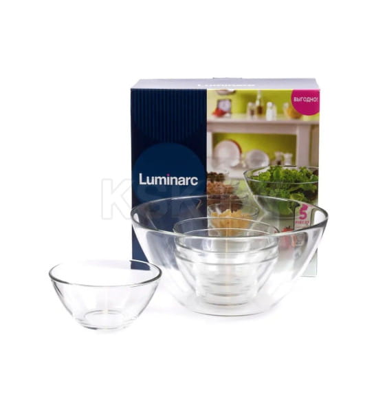 Набор салатников стеклянных "Cosmos" 5 шт. 12,5/23 см P6766 (P6766) 