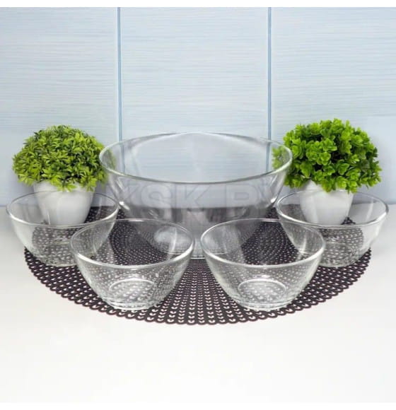 Набор салатников стеклянных "Cosmos" 5 шт. 12,5/23 см P6766 (P6766) 