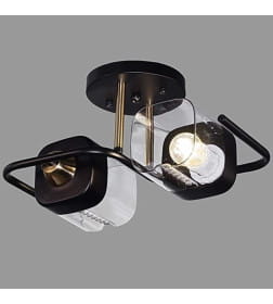 Светильник НПБ 02-2х60-101 8458/2 черный/медь