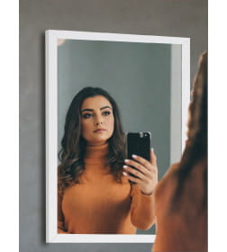 Зеркало прямоугольное 40х60 см в раме МДФ (белый) Emze DK4001