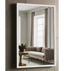 Зеркало прямоугольное 40х60 см в раме МДФ (белый) Emze DK4001