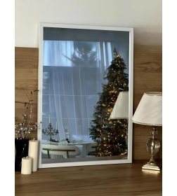 Зеркало прямоугольное 50х70 см в раме МДФ (белый) Emze DK4002