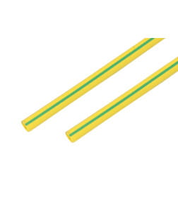 Трубка термоусадочная 15.0/7.5 мм 1 м (желто-зеленая) REXANT 21-5007