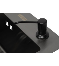 Комплект ARFEKA ECO AR мойка 500*500, коландер, дозатор BLACK