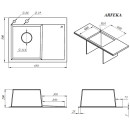 Мойка ARFEKA ECO AR 650*500 L BLACK PVD NANO (ECO AR 650*500 L BLACK PVD NANO) 