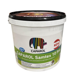 Краска в/д внутр. акриловая Caparol Samtex 10 Pro Base1, Белая, 10л / 12,8кг