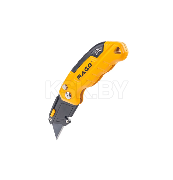 Нож строительный выдвижной RAGE 19 мм, трапециевидное лезвие SK5 (831116) 