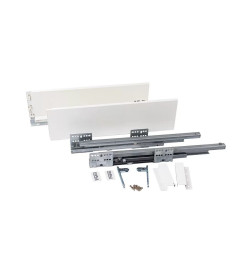 Комплект ящика Firmax Smartline, длина 400 мм, высота 84 мм, с доводчиком, белый 