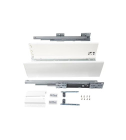 Комплект ящика Firmax Smartline, длина 400 мм, высота 84 мм, с доводчиком, белый 