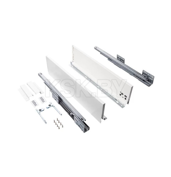 Комплект ящика Firmax Smartline, длина 400 мм, высота 84 мм, с доводчиком, белый  (FRM0740.007/84) 