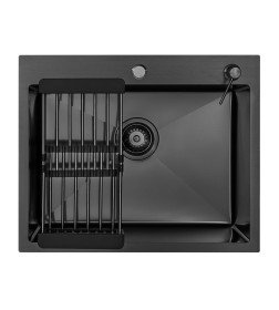 Комплект ARFEKA ECO AR мойка 600*500, коландер, дозатор BLACK DECOR MILLET GRAINS
