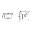 Мойка ARFEKA ECO AR 500*500 GS BLACK GLASS + SATIN (ECO AR 500*500 GS BLACK+SATIN) 