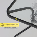 Комплект садовой мебели PICNIC (стол, 4 кресла, зонт), серый/черный (118429) 