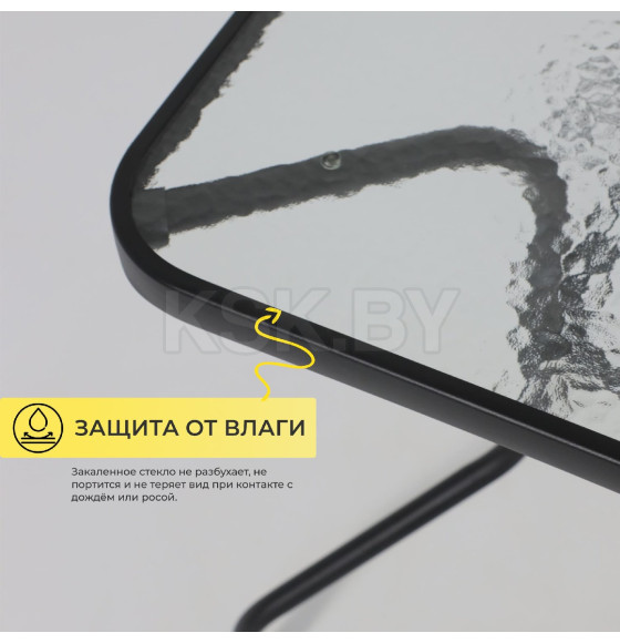 Комплект садовой мебели PICNIC (стол, 4 кресла, зонт), серый/черный (118429) 