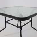 Комплект садовой мебели PICNIC (стол, 4 кресла, зонт), серый/черный (118429) 