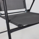 Комплект садовой мебели PICNIC (стол, 4 кресла, зонт), серый/черный (118429) 