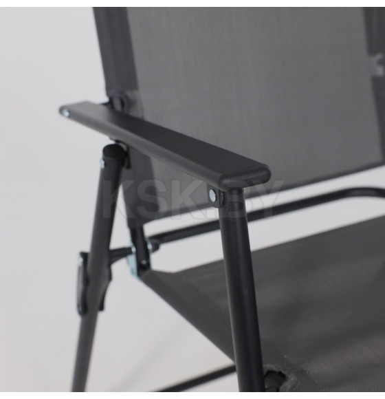 Комплект садовой мебели PICNIC (стол, 4 кресла, зонт), серый/черный (118429) 