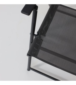 Комплект садовой мебели PICNIC (стол, 4 кресла, зонт), серый/черный