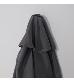 Комплект садовой мебели PICNIC (стол, 4 кресла, зонт), серый/черный