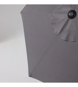 Комплект садовой мебели PICNIC (стол, 4 кресла, зонт), серый/черный