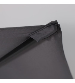 Комплект садовой мебели PICNIC (стол, 4 кресла, зонт), серый/черный